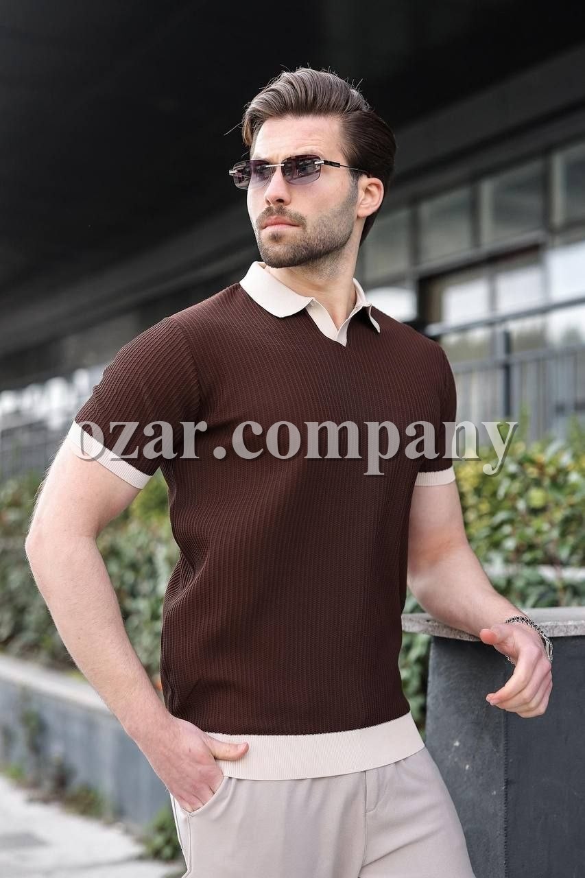 Мужская Трикотажная Футболка Madmext