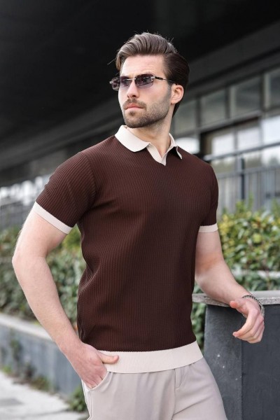 Мужская Трикотажная Футболка Madmext