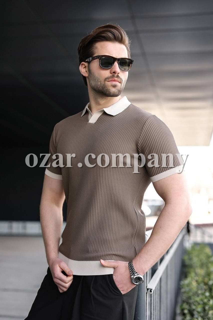 Мужская Трикотажная Футболка Madmext