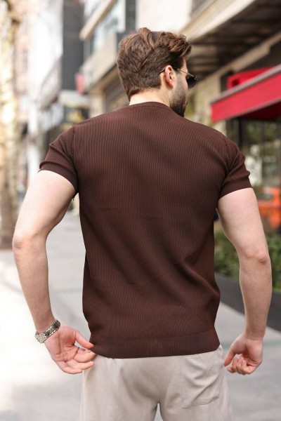 Мужская Трикотажная Футболка Madmext