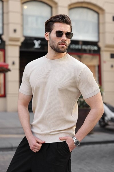 Мужская Трикотажная Футболка Madmext