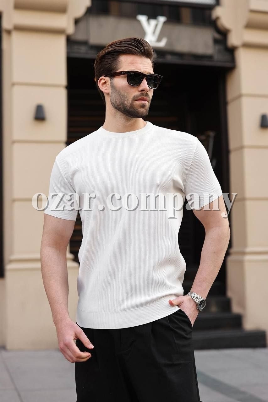 Мужская Трикотажная Футболка Madmext