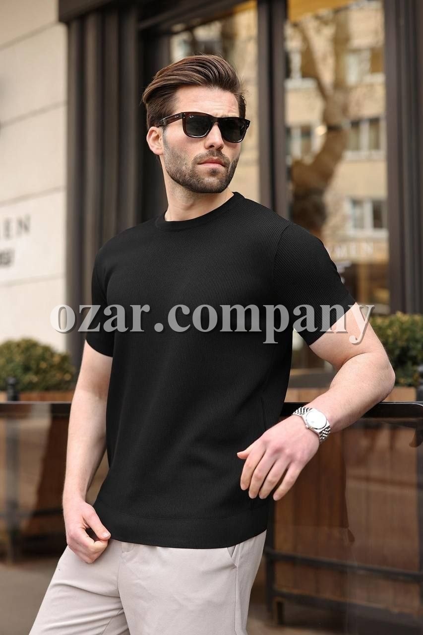 Мужская Трикотажная Футболка Madmext