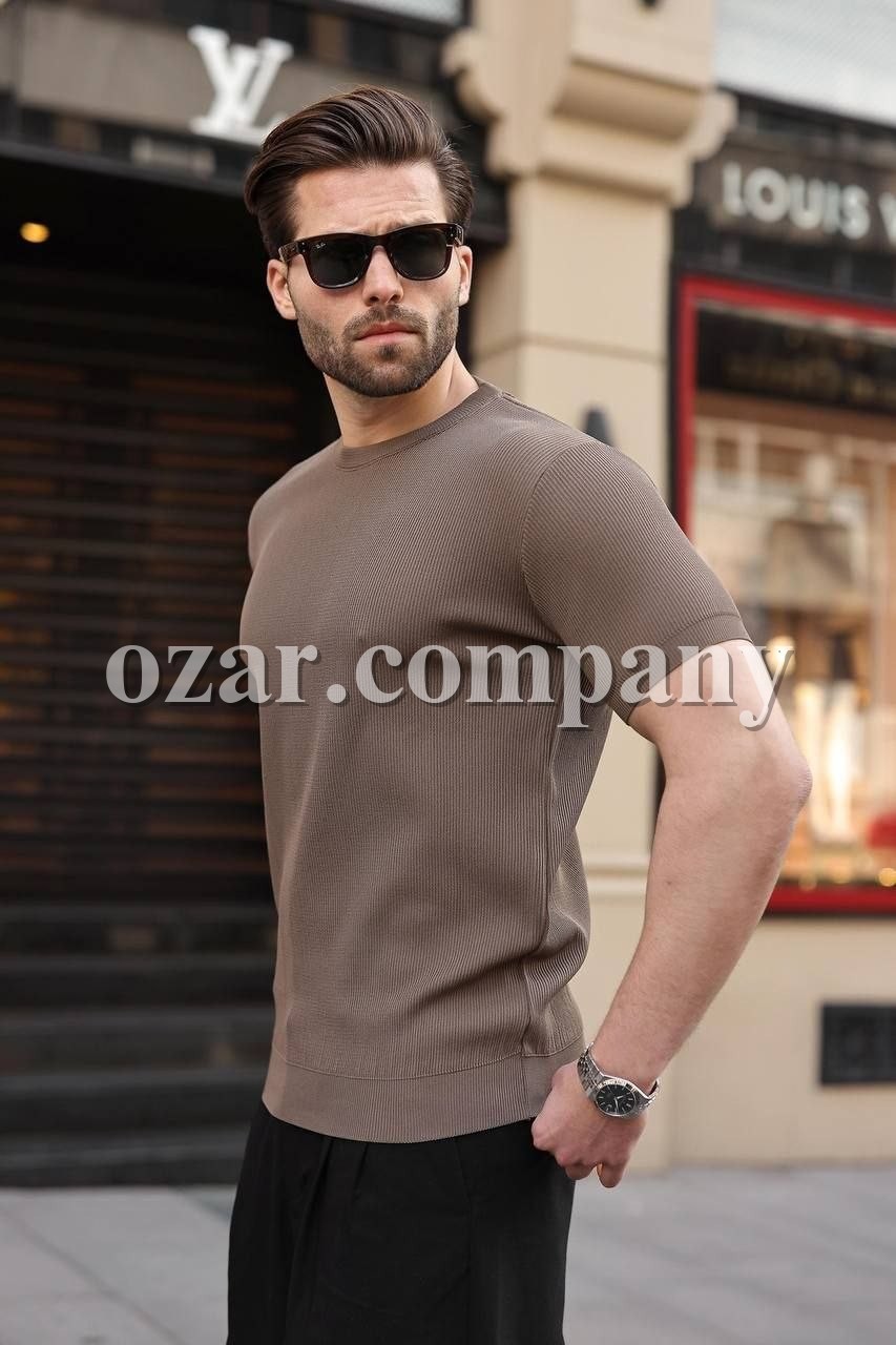 Мужская Трикотажная Футболка Madmext