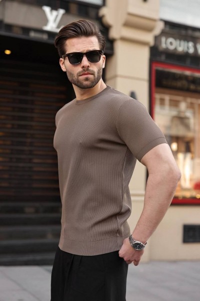 Мужская Трикотажная Футболка Madmext