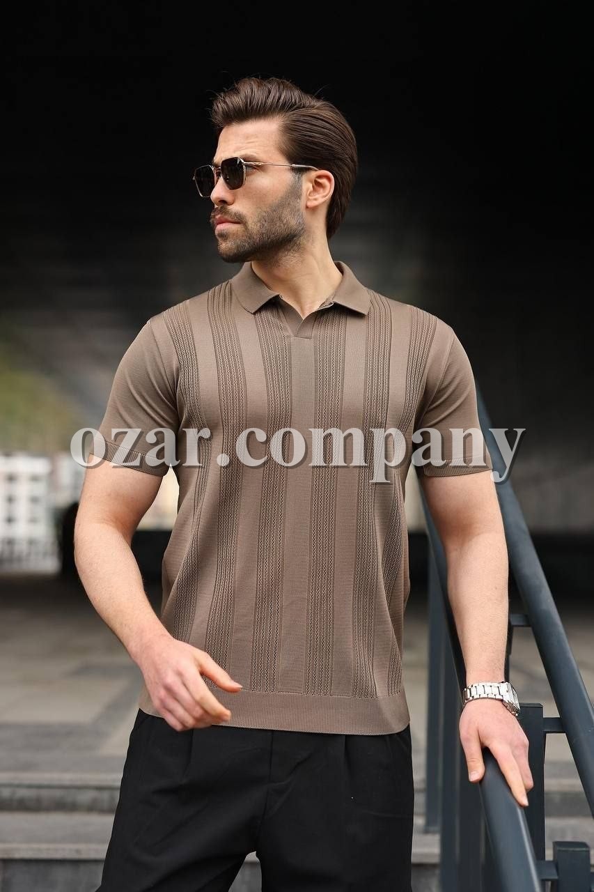 Мужская Трикотажная Футболка Madmext