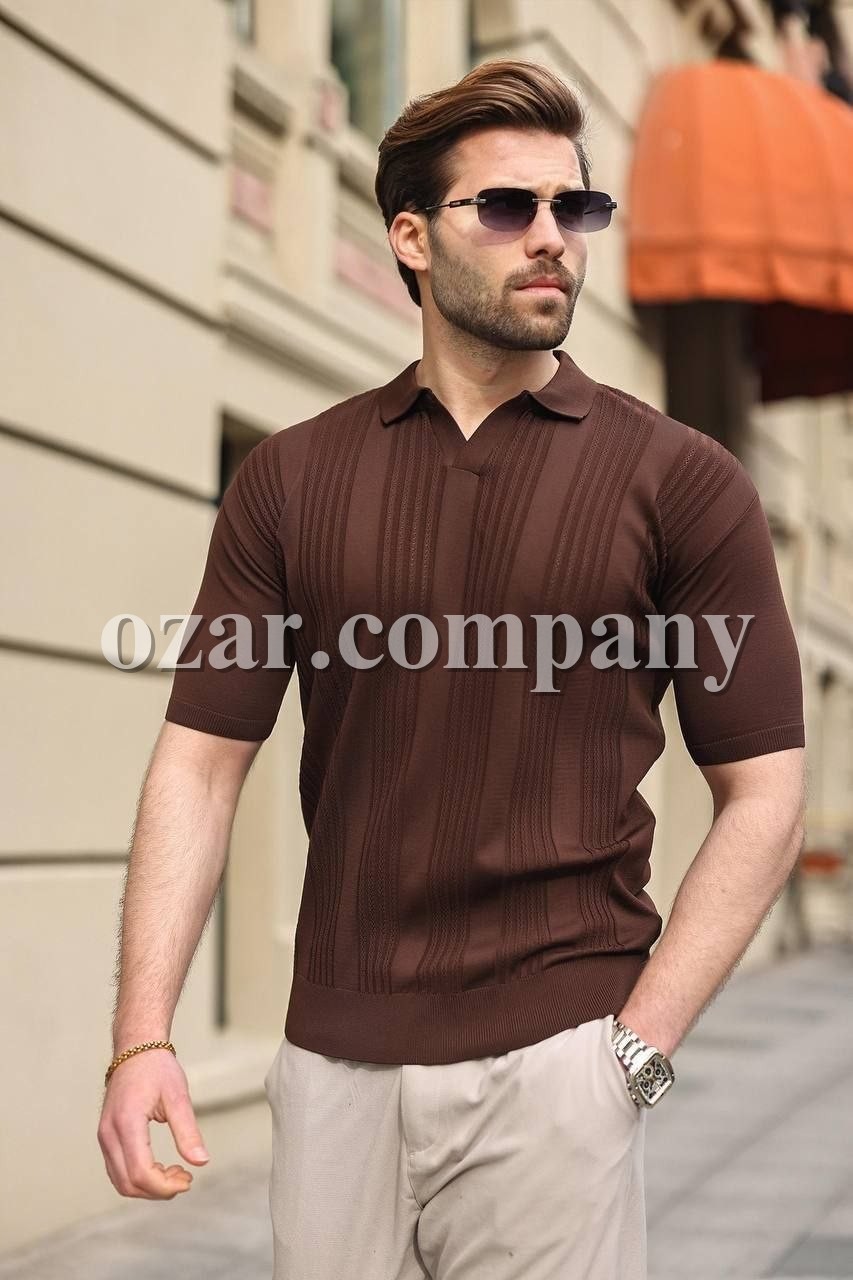 Мужская Трикотажная Футболка Madmext