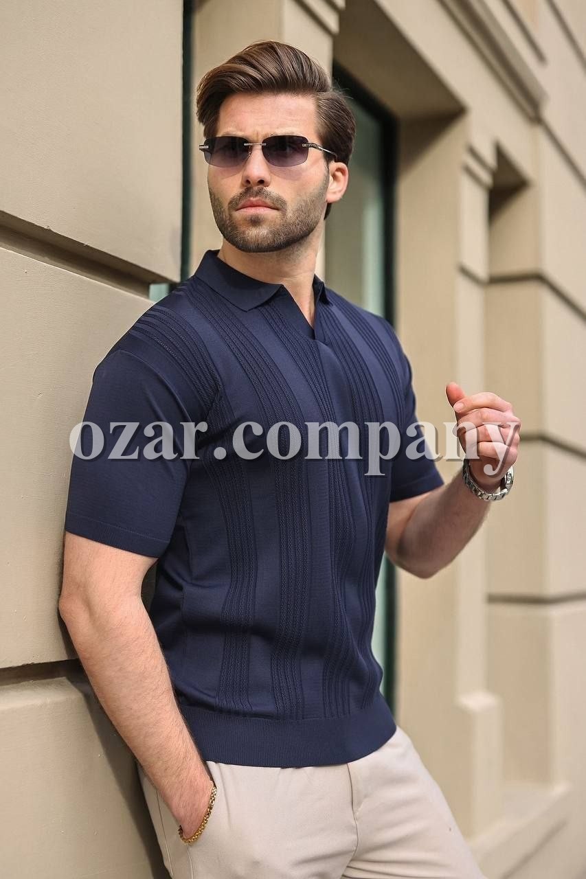 Мужская Трикотажная Футболка Madmext