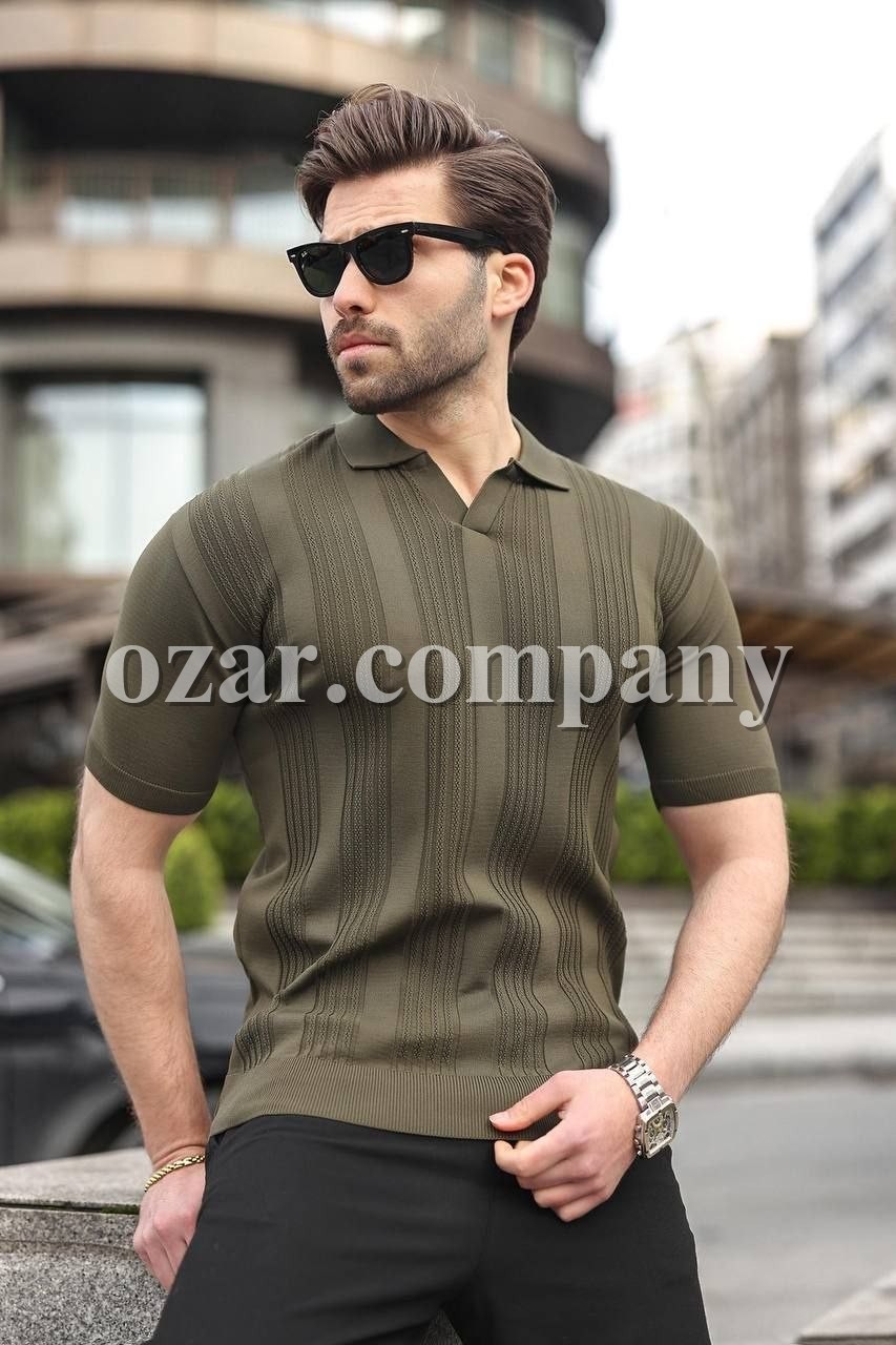 Мужская Трикотажная Футболка Madmext