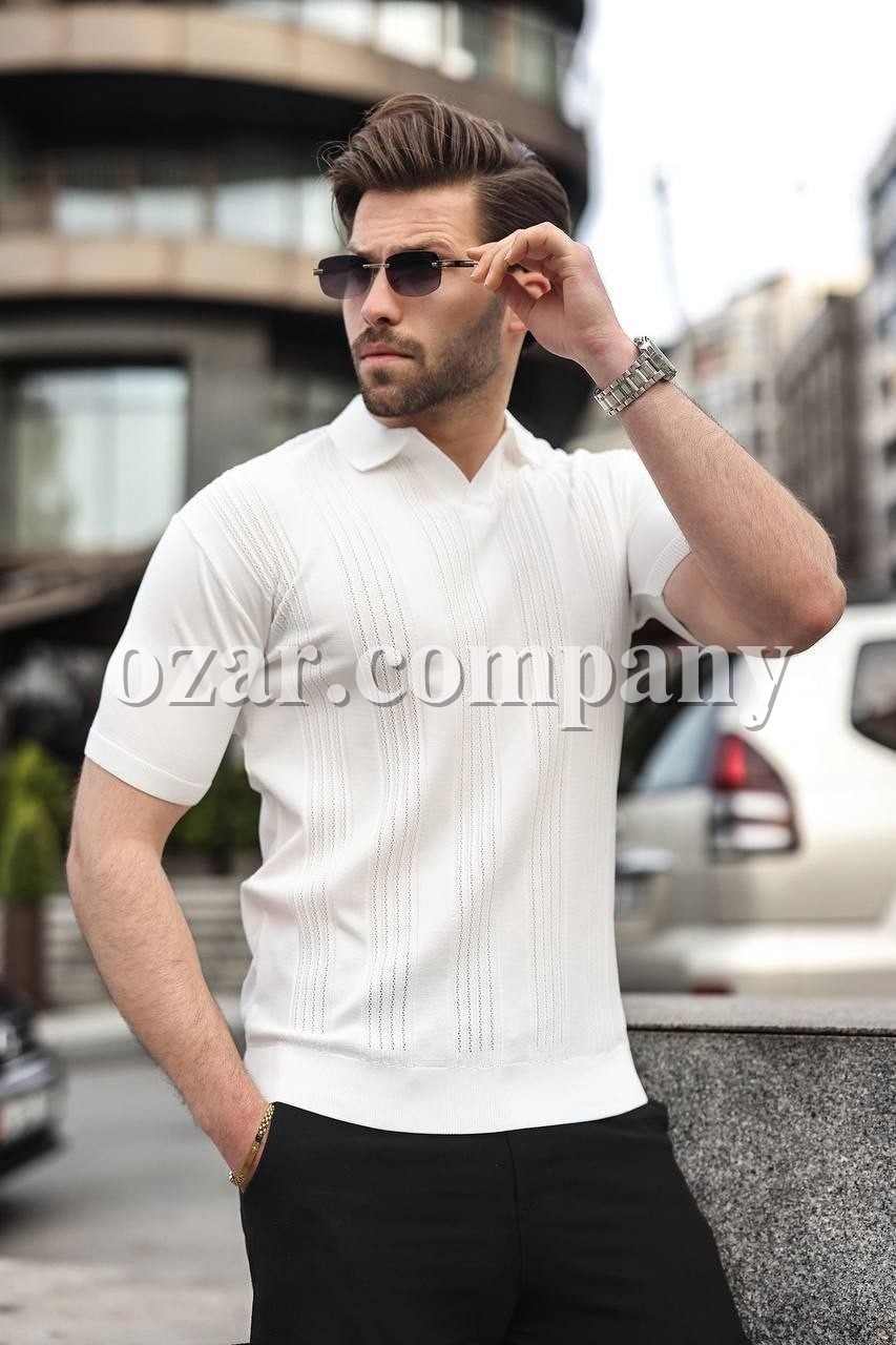 Мужская Трикотажная Футболка Madmext