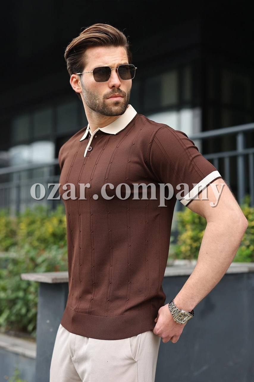 Мужская Трикотажная Футболка Madmext