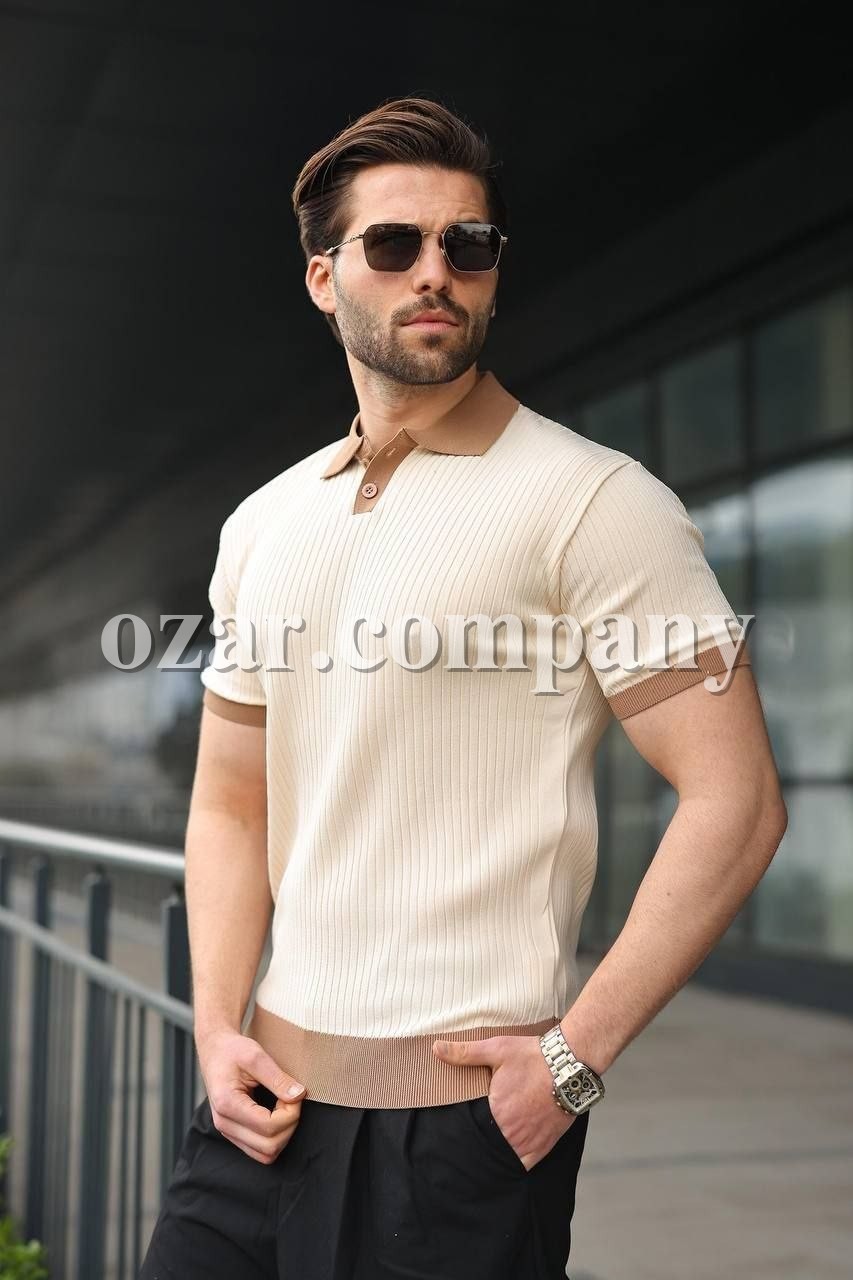 Мужская Трикотажная Футболка Madmext