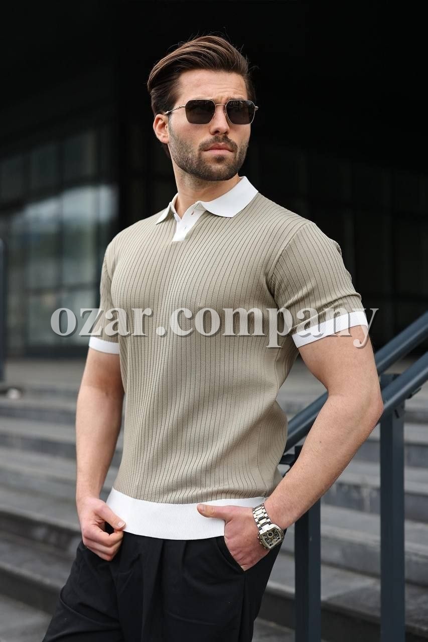 Мужская Трикотажная Футболка Madmext