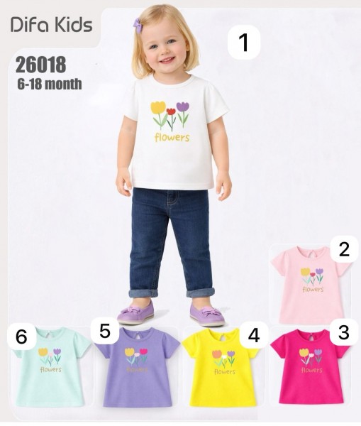 Футболка Для Девочки Difa Kids (6-9-12-18мес.)