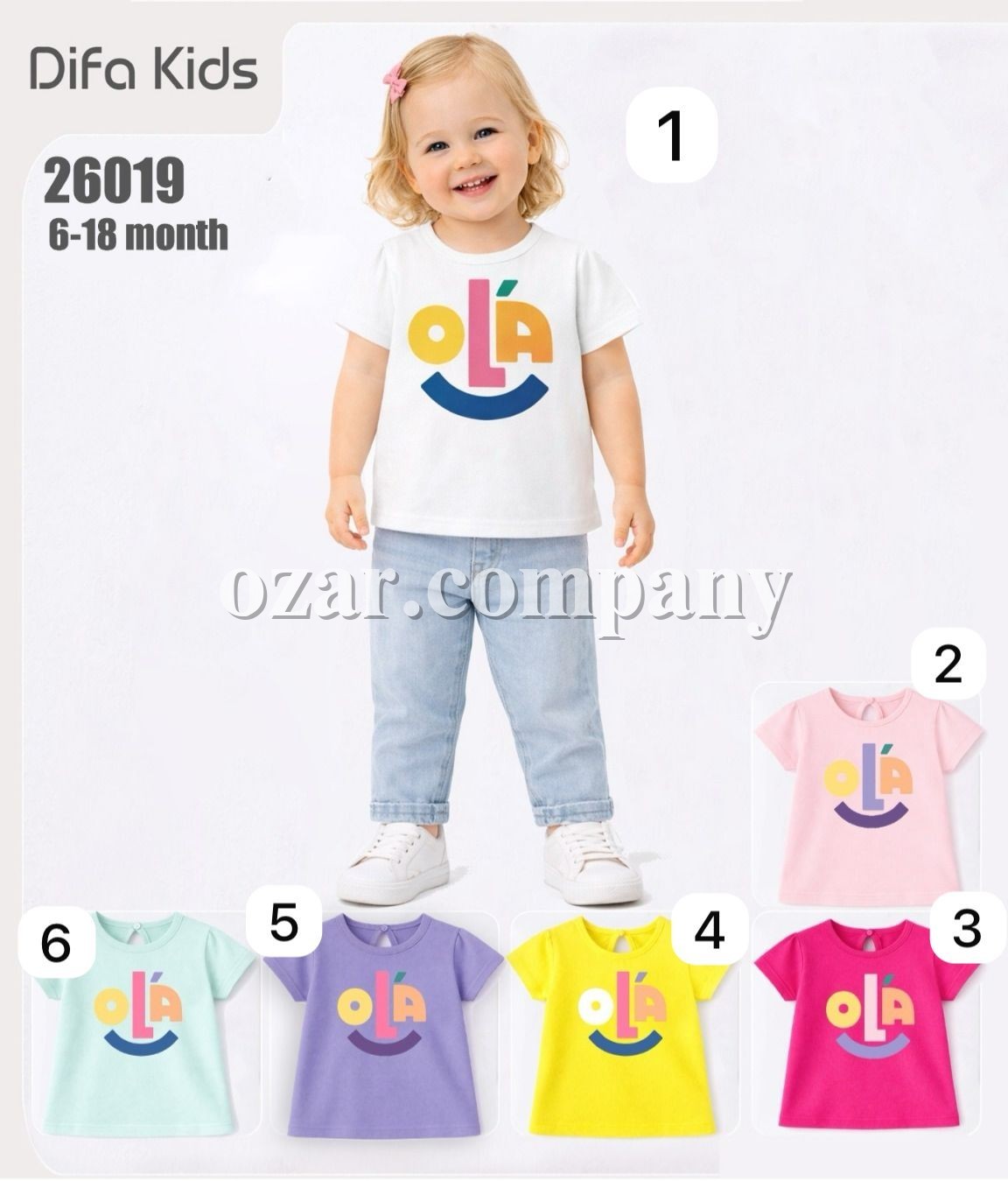 Футболка Для Девочки Difa Kids (6-9-12-18мес.)