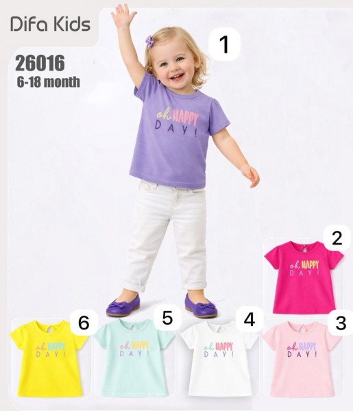 Футболка Для Девочки Difa Kids (6-9-12-18мес.)
