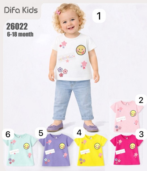 Футболка Для Девочки Difa Kids (6-9-12-18мес.)