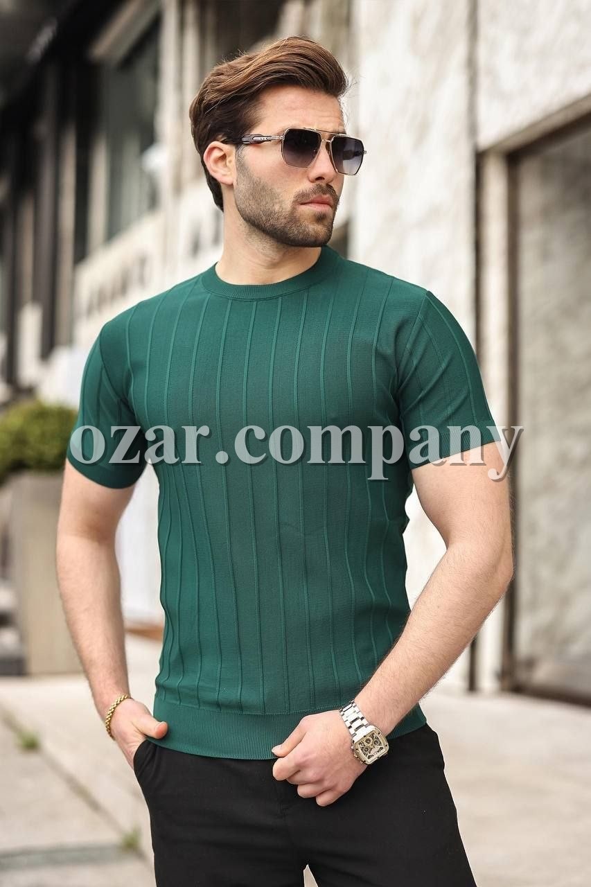 Мужская Трикотажная Футболка Madmext