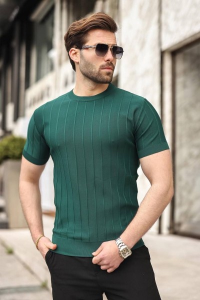 Мужская Трикотажная Футболка Madmext