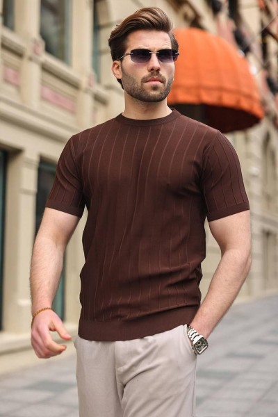 Мужская Трикотажная Футболка Madmext