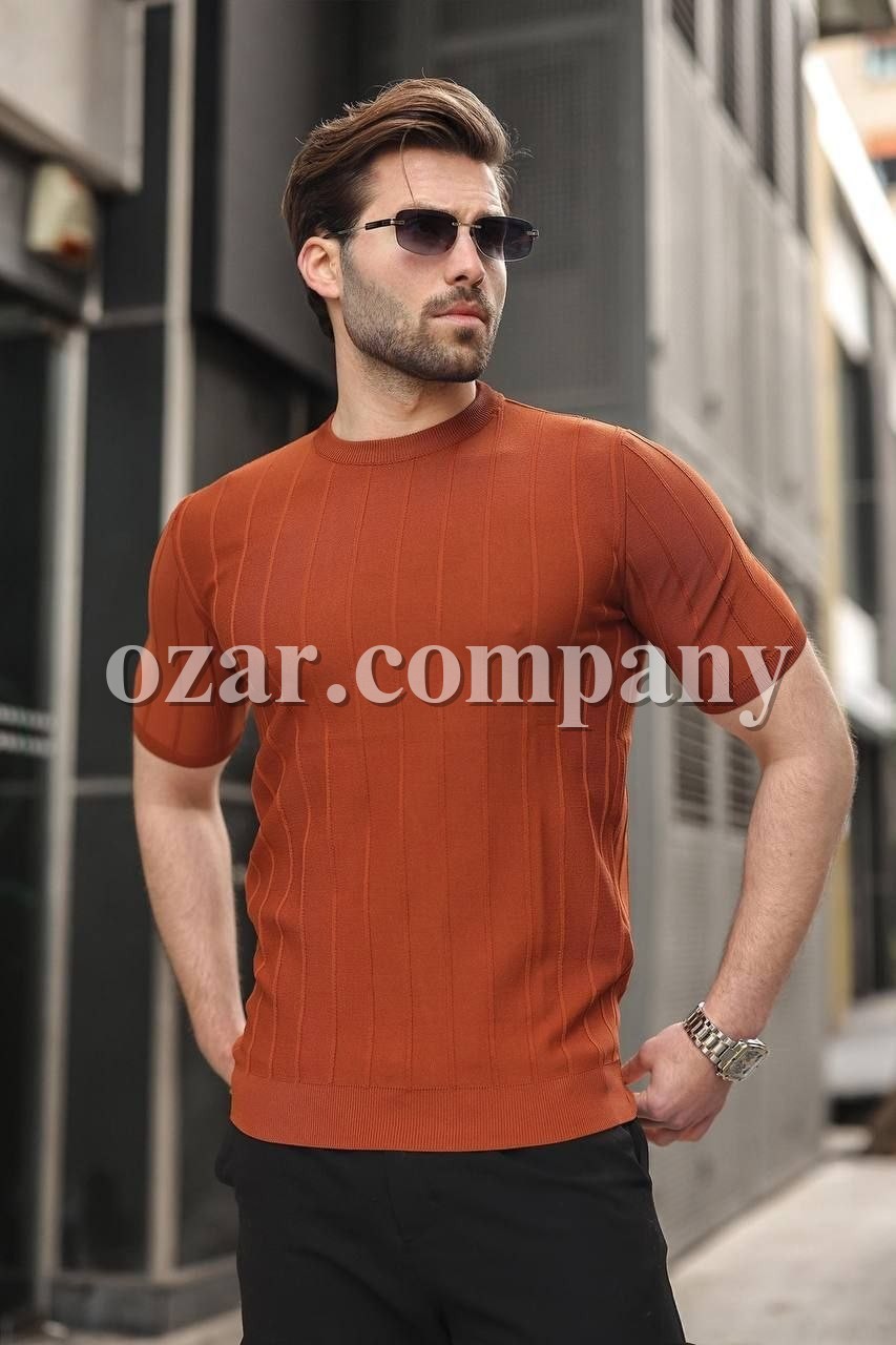 Мужская Трикотажная Футболка Madmext