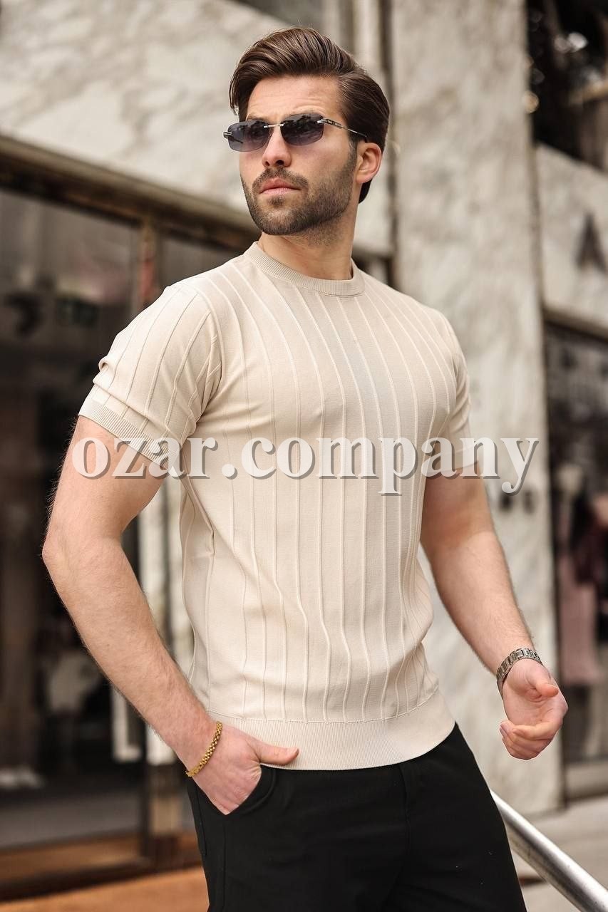 Мужская Трикотажная Футболка Madmext