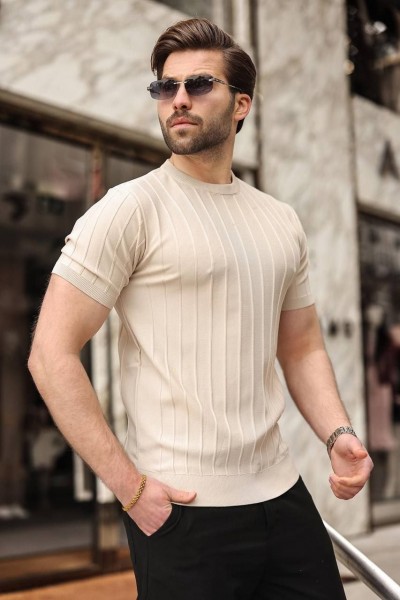 Мужская Трикотажная Футболка Madmext