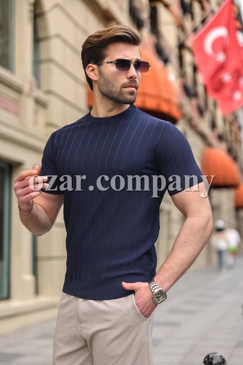 Мужская Трикотажная Футболка Madmext