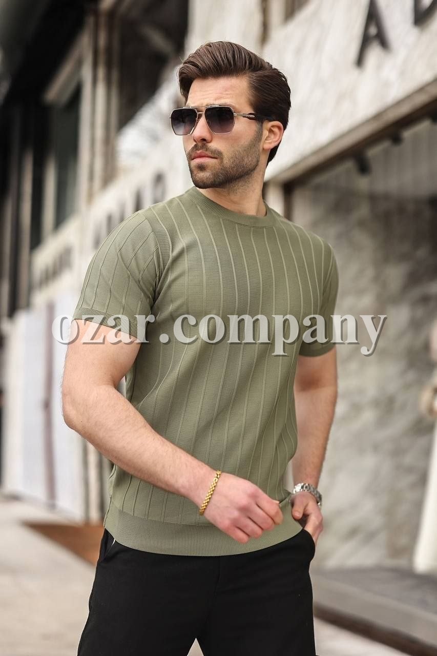 Мужская Трикотажная Футболка Madmext