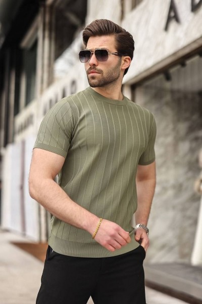 Мужская Трикотажная Футболка Madmext