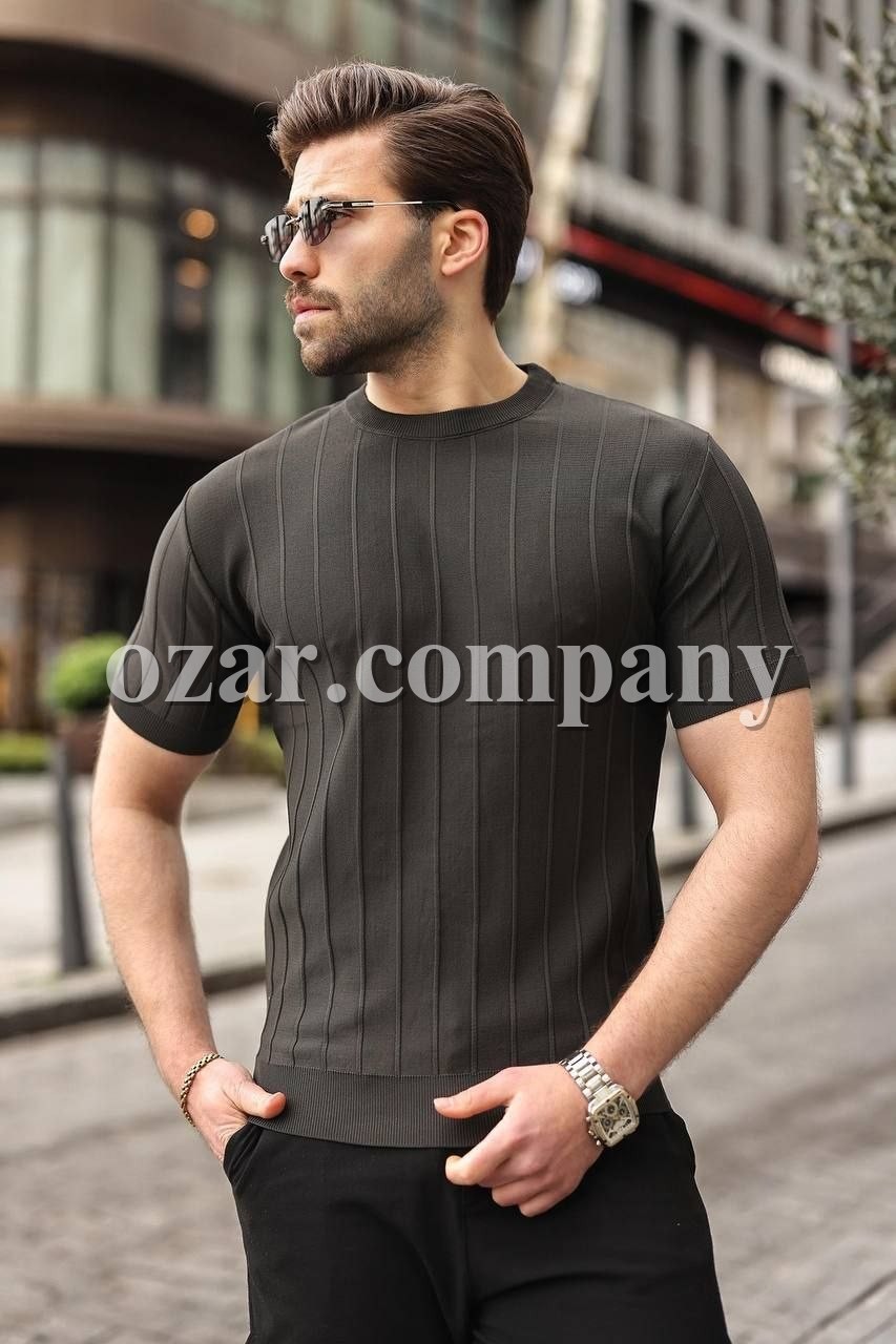 Мужская Трикотажная Футболка Madmext