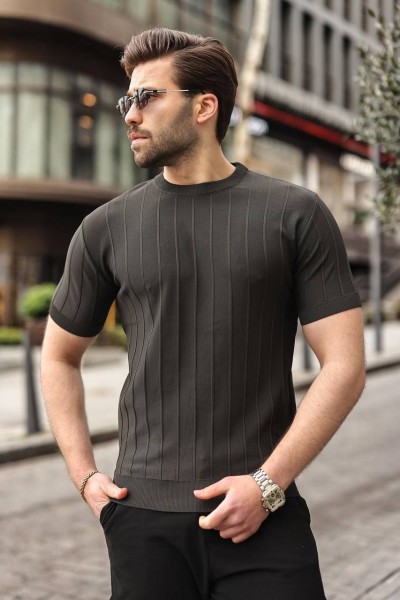 Мужская Трикотажная Футболка Madmext