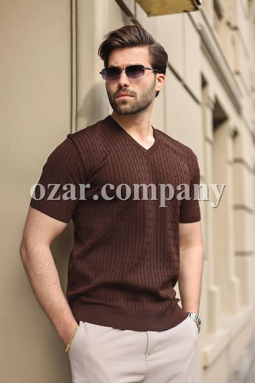 Мужская Трикотажная Футболка Madmext