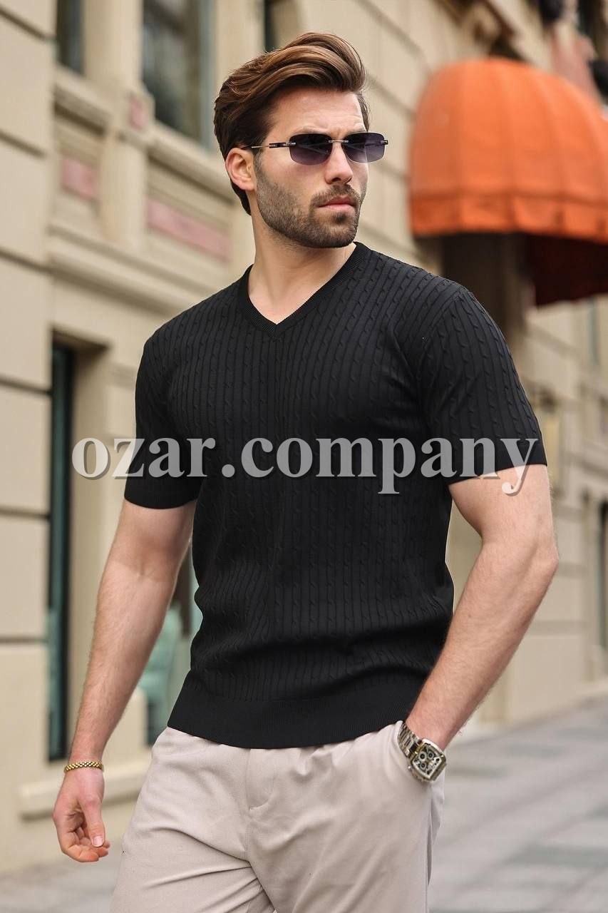 Мужская Трикотажная Футболка Madmext