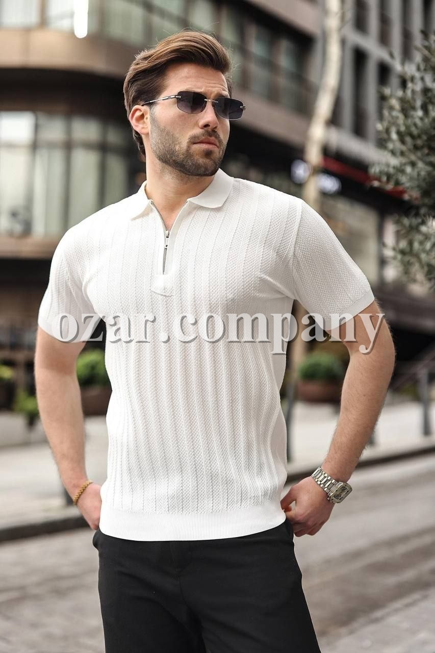 Мужская Трикотажная Футболка Madmext