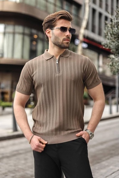 Мужская Трикотажная Футболка Madmext