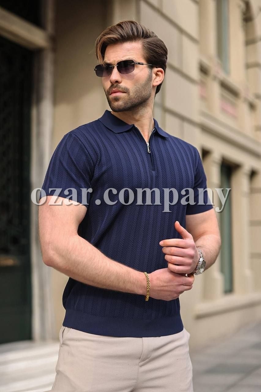 Мужская Трикотажная Футболка Madmext