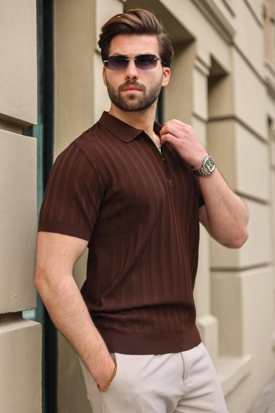 Мужская Трикотажная Футболка Madmext