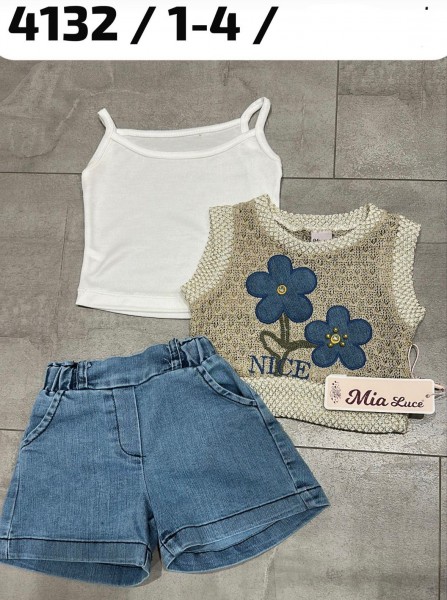 Костюм Тройка Для Девочки Mia Luce (1-2-3-4лет) 