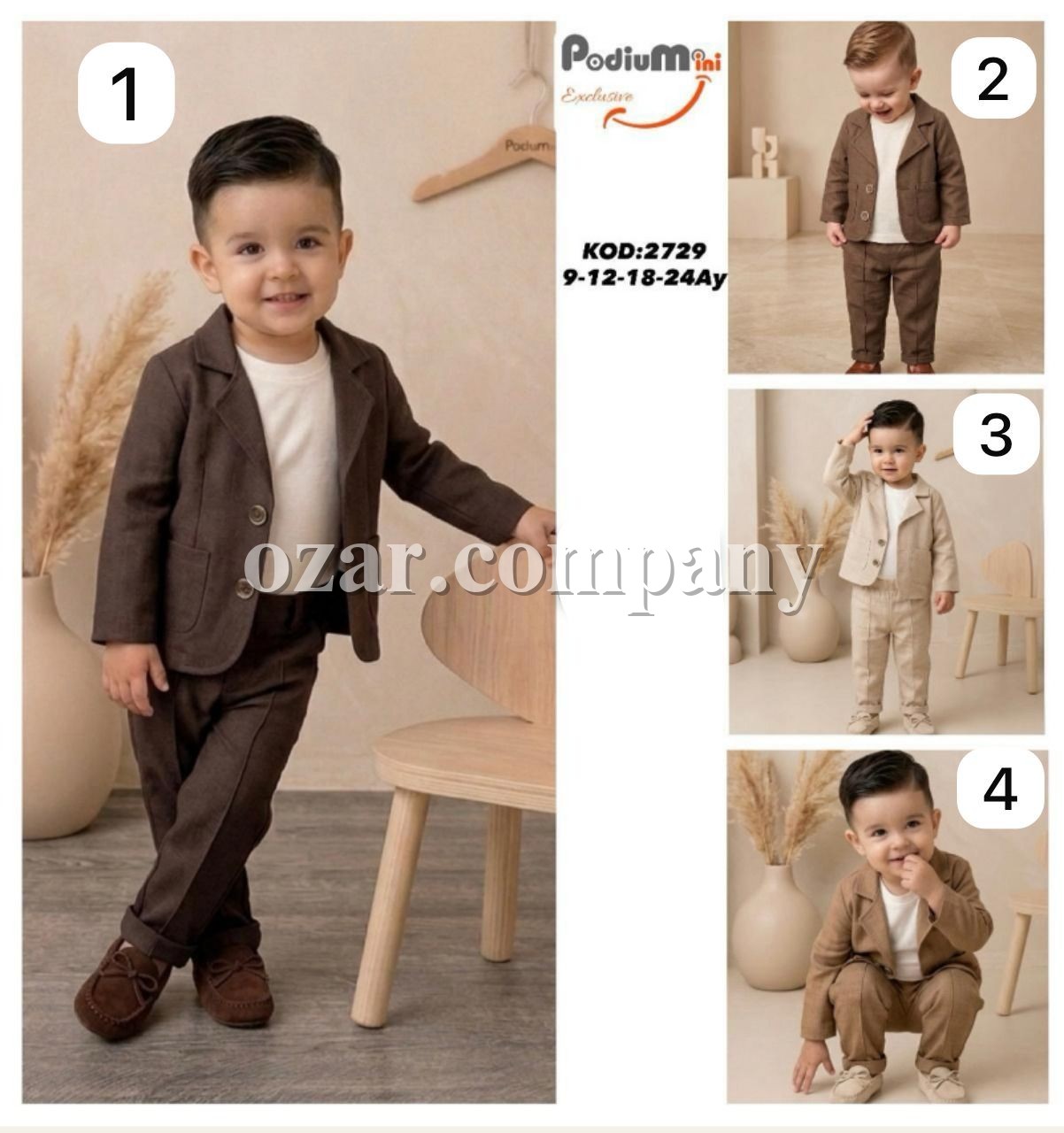 Костюм Тройка Для Мальчика PodiuMini (9-12-18-24мес.)