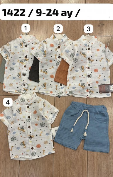 Муслиновый Костюм Для Мальчика Mertcan (9-12-18-24мес.)