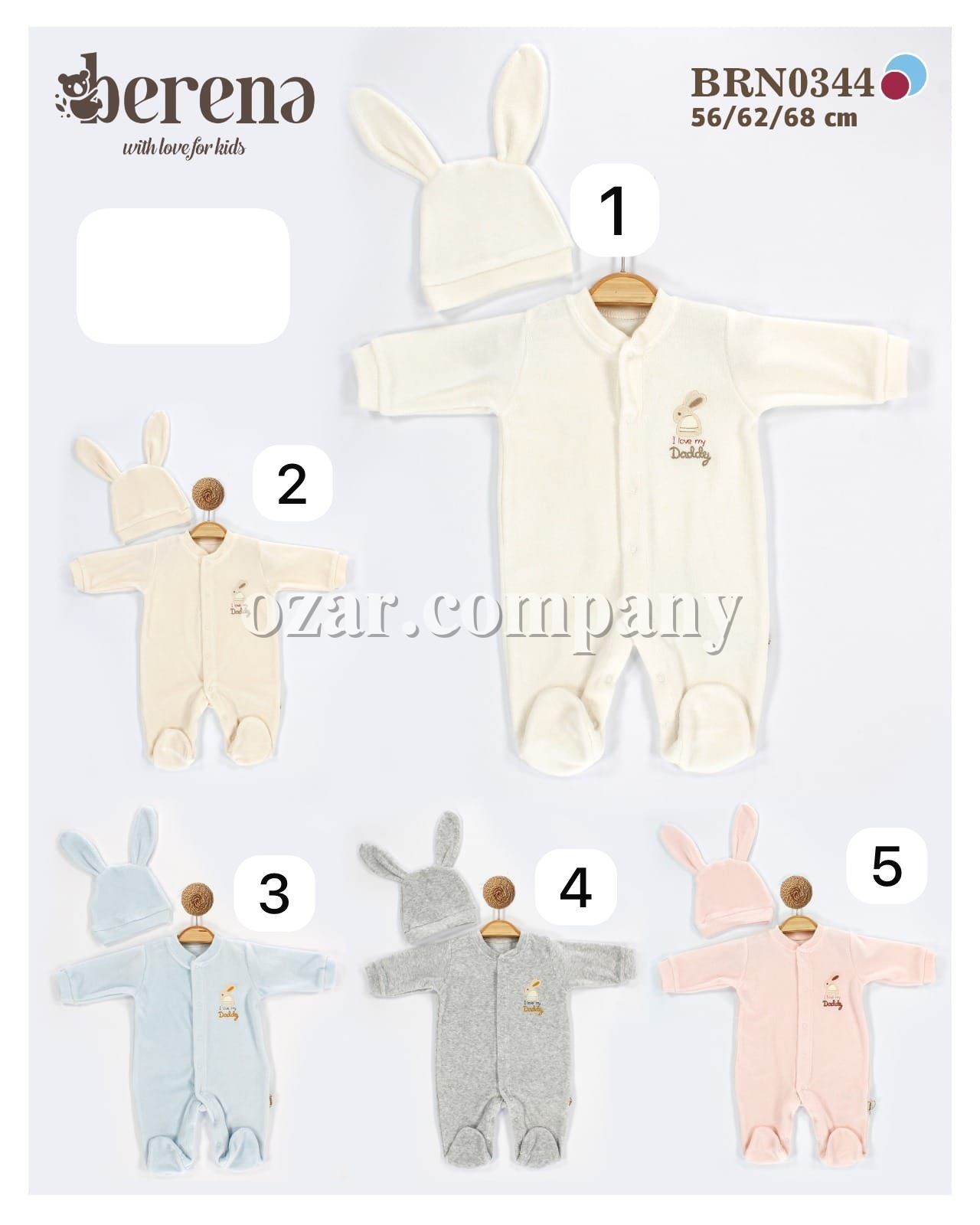 Велюровый Человечек Для Новорождённых Berena (0-3-6мес.)