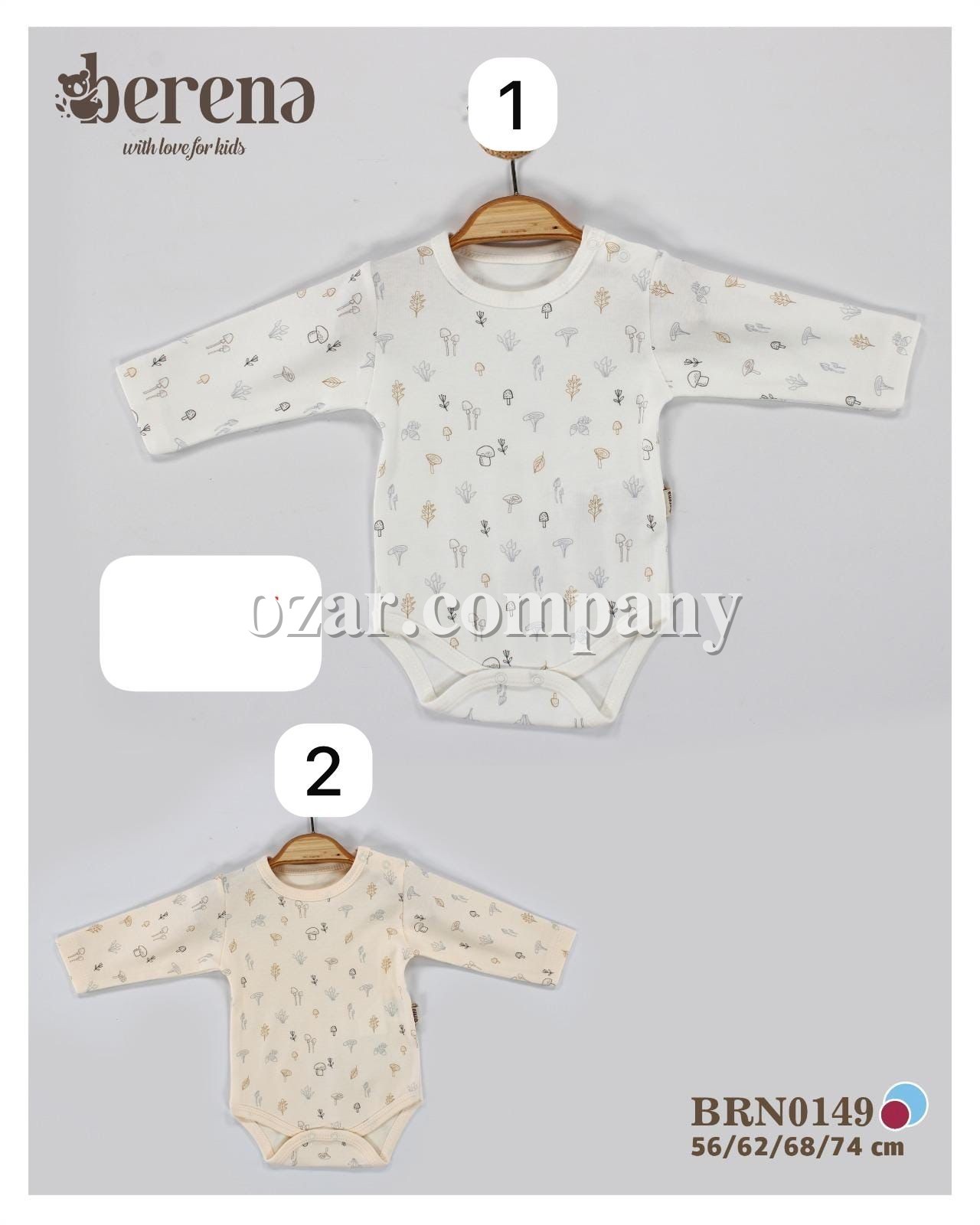 Бодик Для Новорождённых Berena (0-3-6-9мес.)