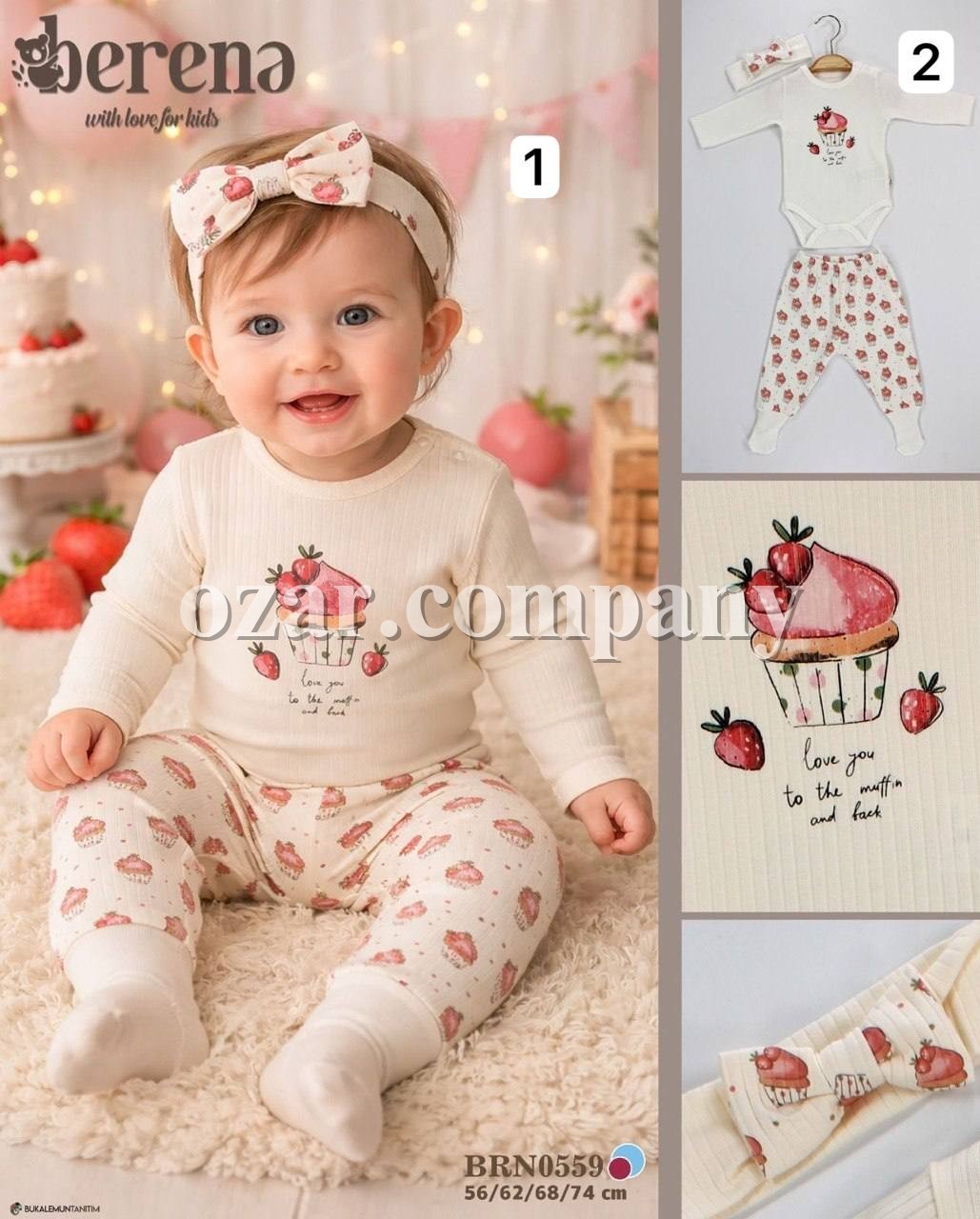 Комплект Для Девочки Berena (0-3-6-9мес.)