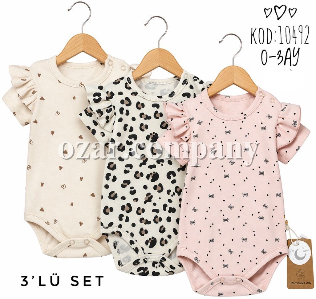 Комплект Бодиков Для Девочки Mammy Buddy (0-3мес. 3шт.)
