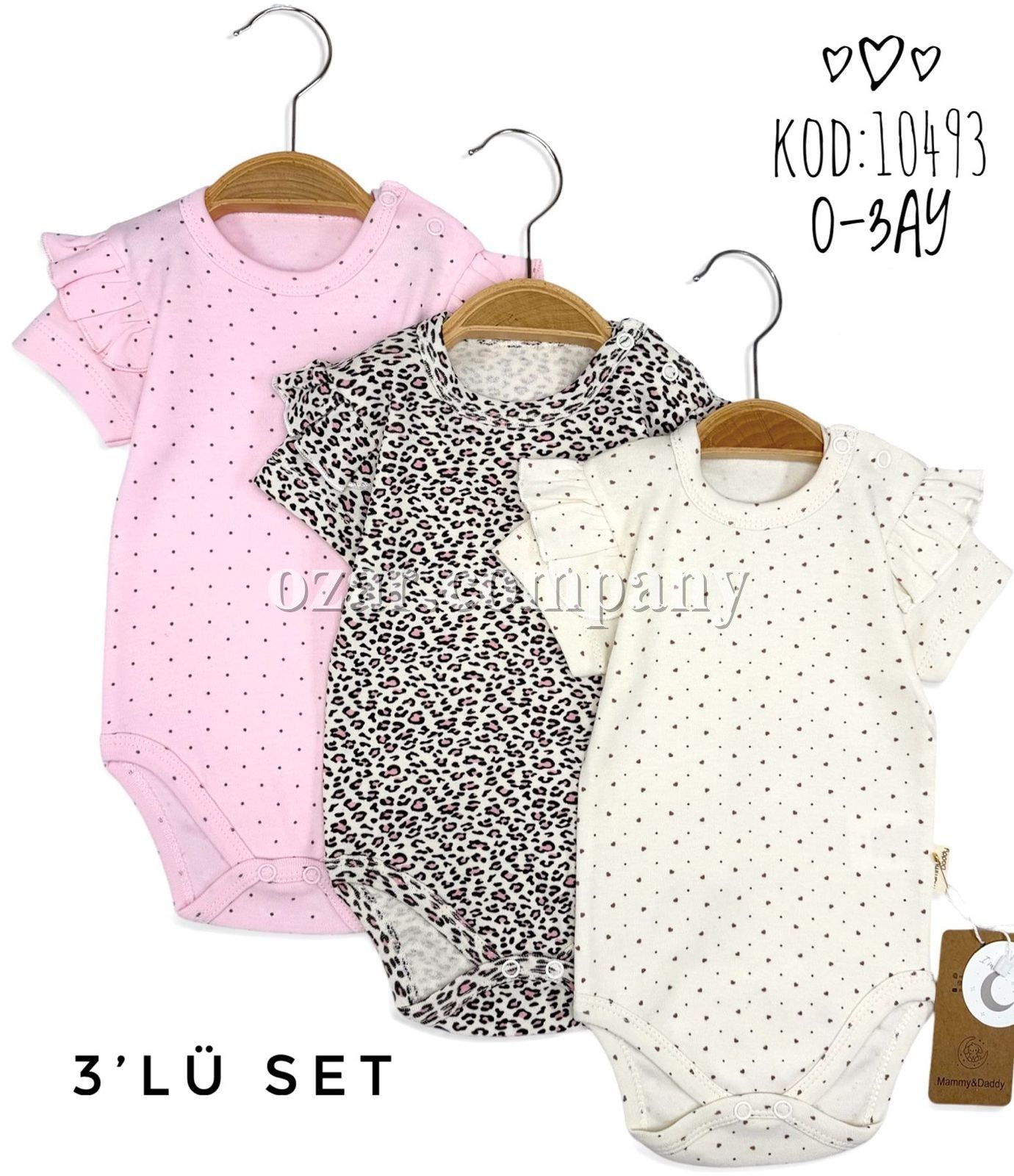 Комплект Бодиков Для Девочки Mammy Buddy (0-3мес. 3шт.)