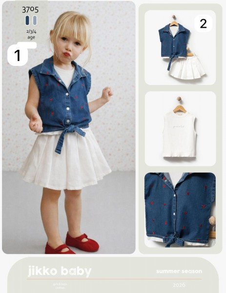 Костюм Тройка Для Девочки Jikko Baby (2-3-4лет) 