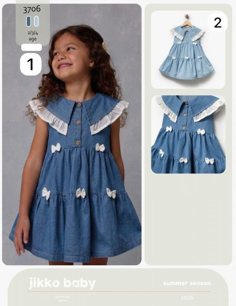Джинсовое Платье Для Девочки Jikko Baby (2-3-4лет) 