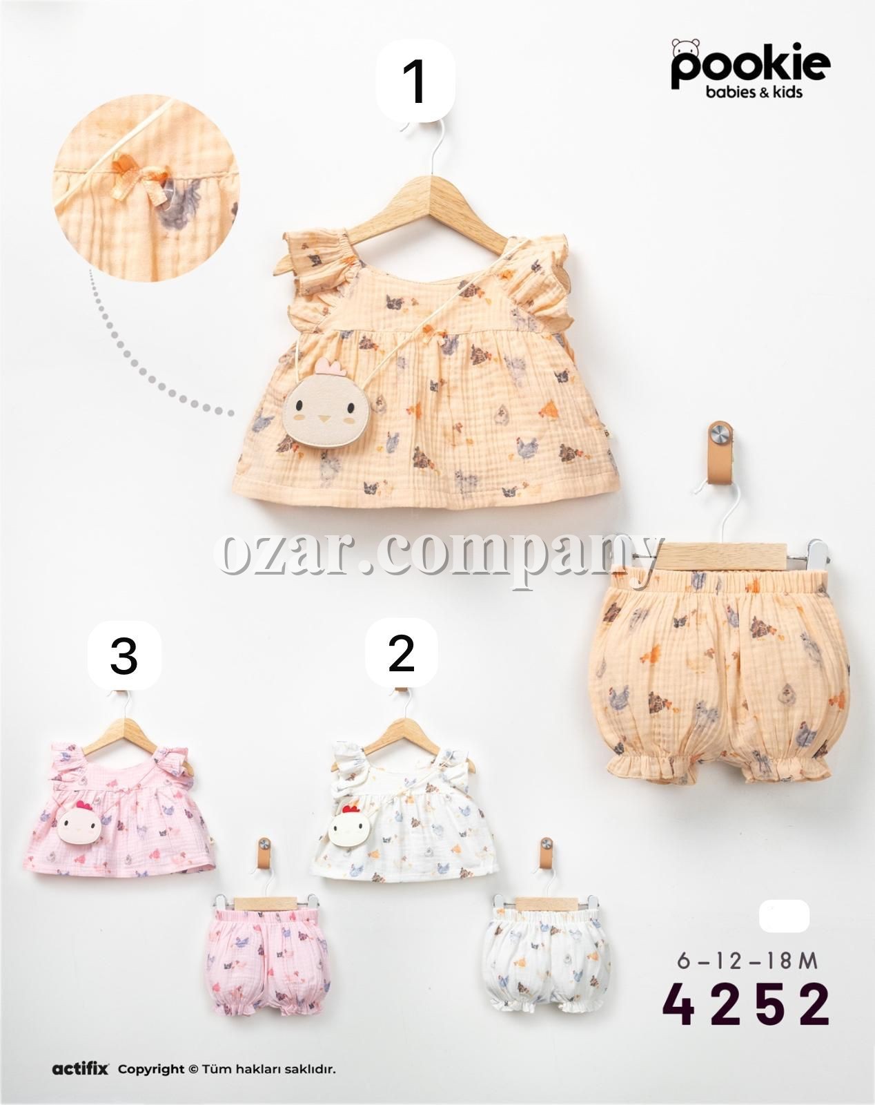 Муслиновый Костюм Для Девочки Pookie (6-12-18мес.)