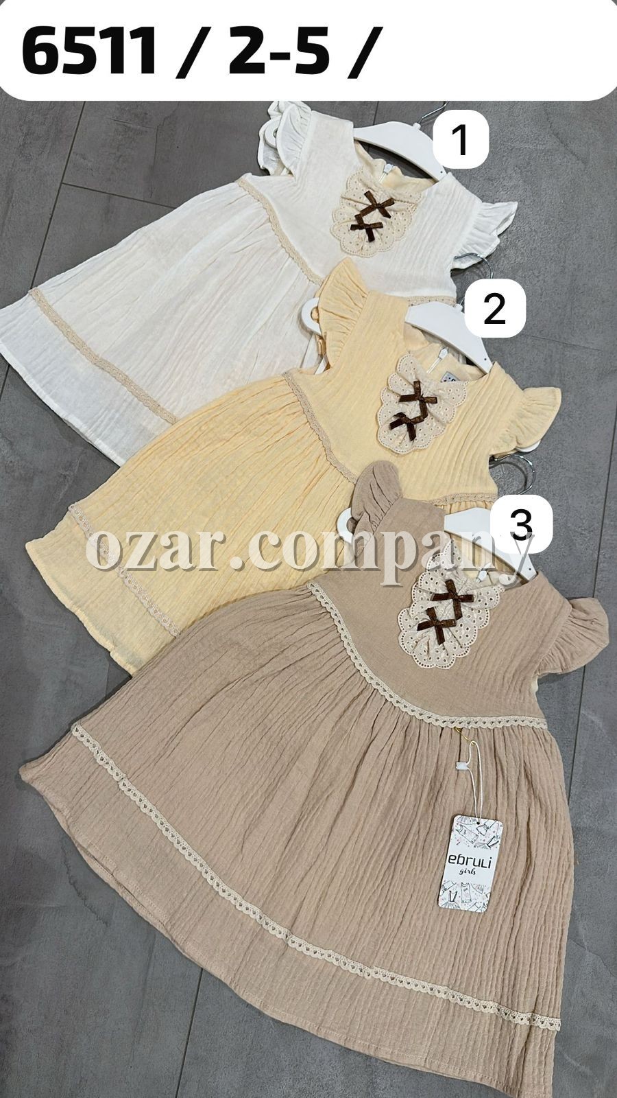 Муслиновое Платье Для Девочки Ebruli (2-3-4-5лет)